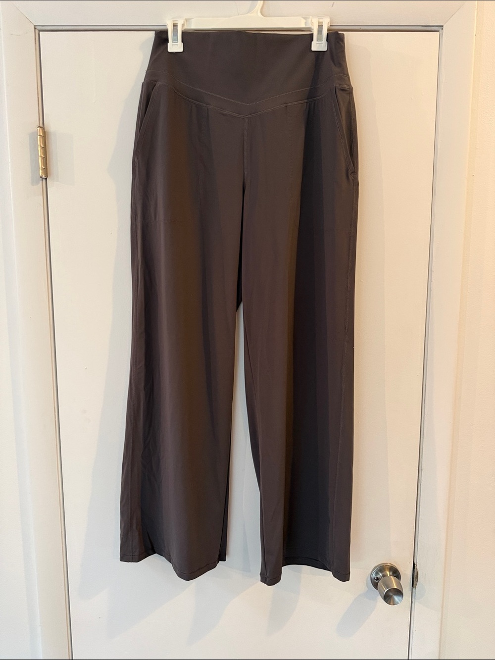 HALARA flex Wide-Leg Comfort Pants in Charcoal sz LP